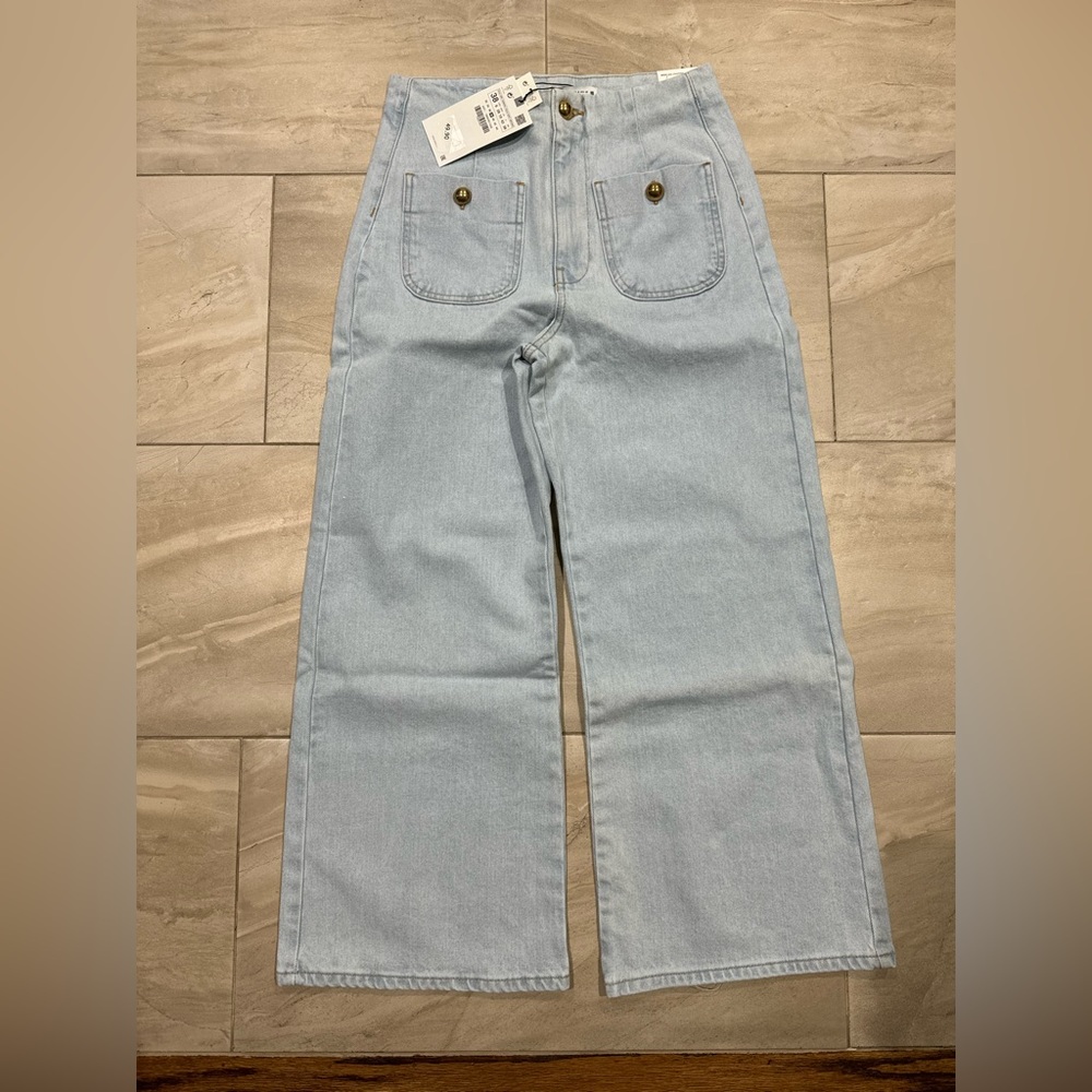 Zara Wide Leg Crop Jeans